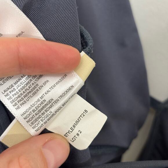 Michael Michael Kors Ruffled Scoop-Back One-Piece Swimsuit in Dark Gray - Size 6 - Picture 6 of 7